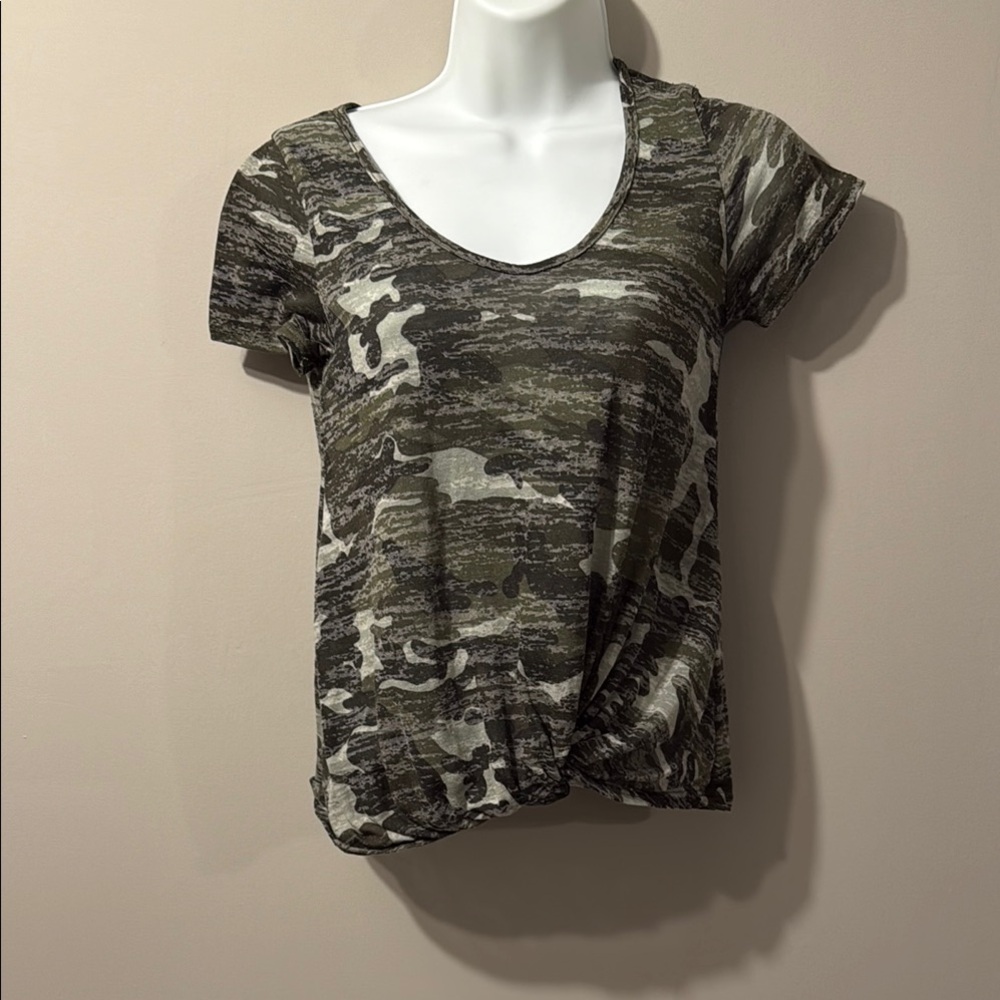 Caution To The Wind Gray Crop Relaxed T-Shirt